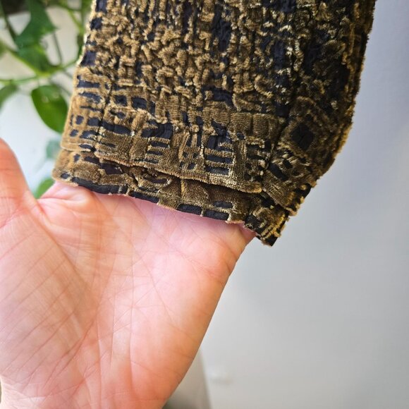 Coldwater Creek Womens Velvet Sheer Textured Button-Up Shirt Jacket L - Picture 6 of 9